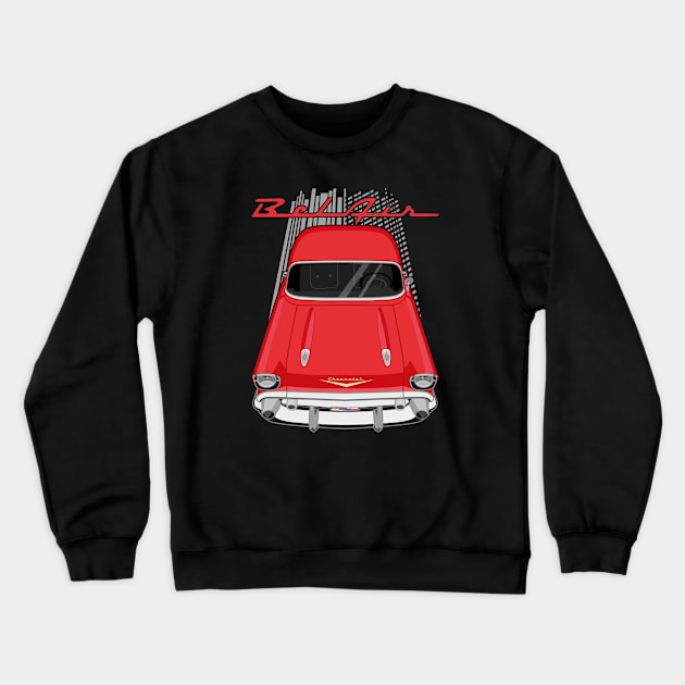 Chevrolet Bel Air 1957 - red Crewneck Sweatshirt by V8social